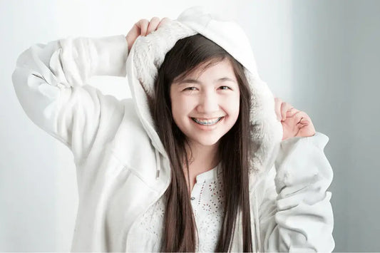 teenager with braces