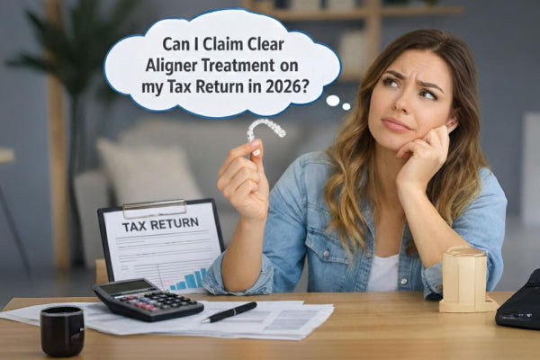  A girl wondering whether she can claim her clear aligner treatment on tax return.