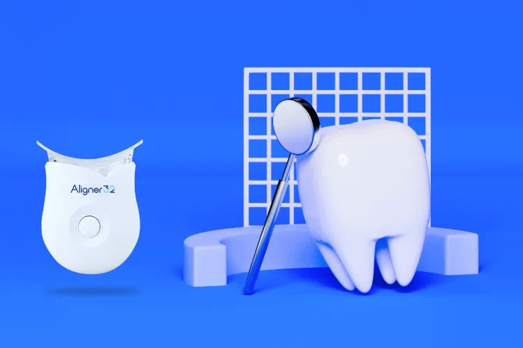 An illustration shows the effects of teeth whitening on enamel