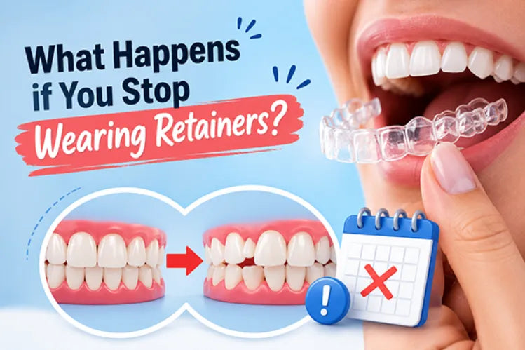 An image showing what happens if you stop wearing retainers.