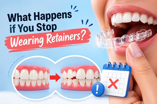 An image showing what happens if you stop wearing retainers.