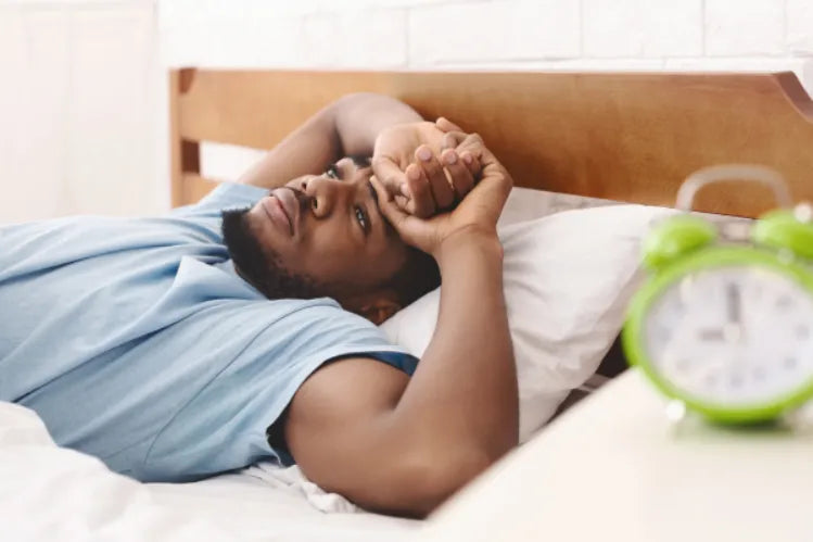 A man suffering from sleep apnea.